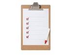 checked off to do lists on clipboard